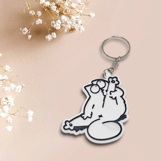 Humoristiske Kat Nøglevedhæng - Craft by Wegener