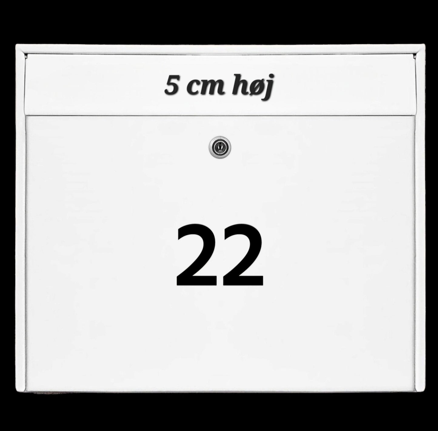 a white sign with the number 22 on it