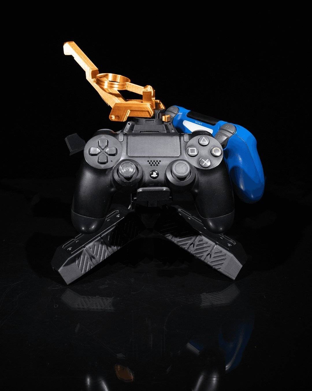 a close up of a game controller on a table