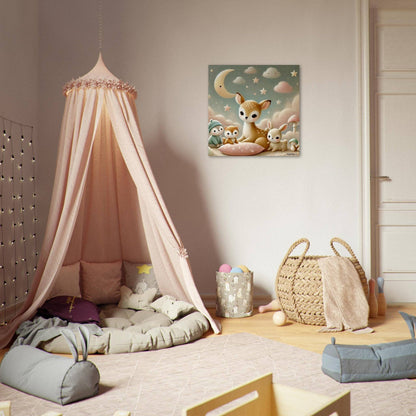 a child's bedroom with a pink canopy bed