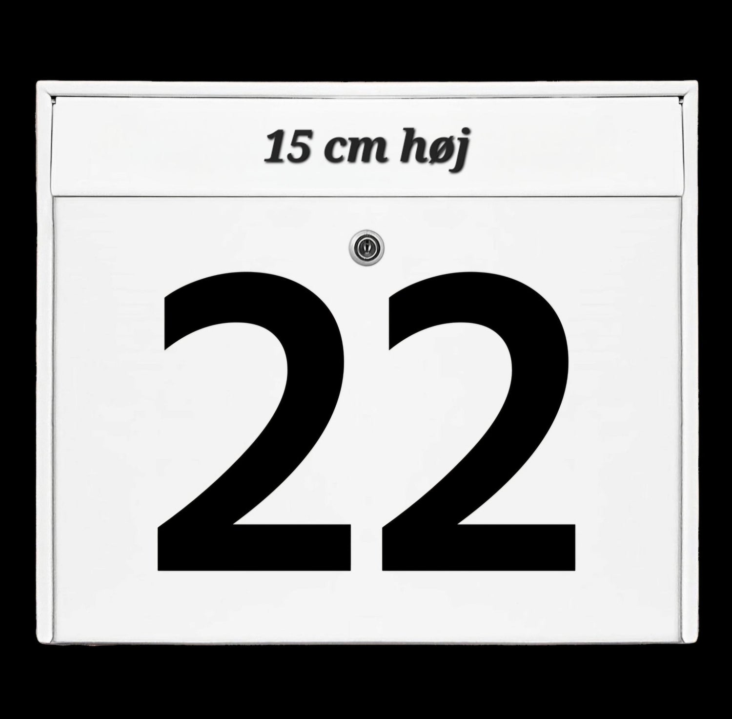 a white and black sign with the number 22 on it